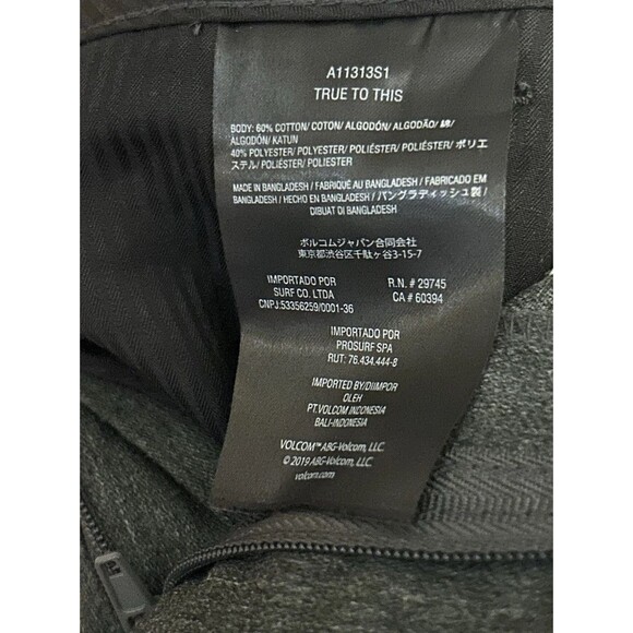Volcom Vmonty Pants Men’s 30x31 Charcoal Heather (Gray) EUC - Picture 5 of 8